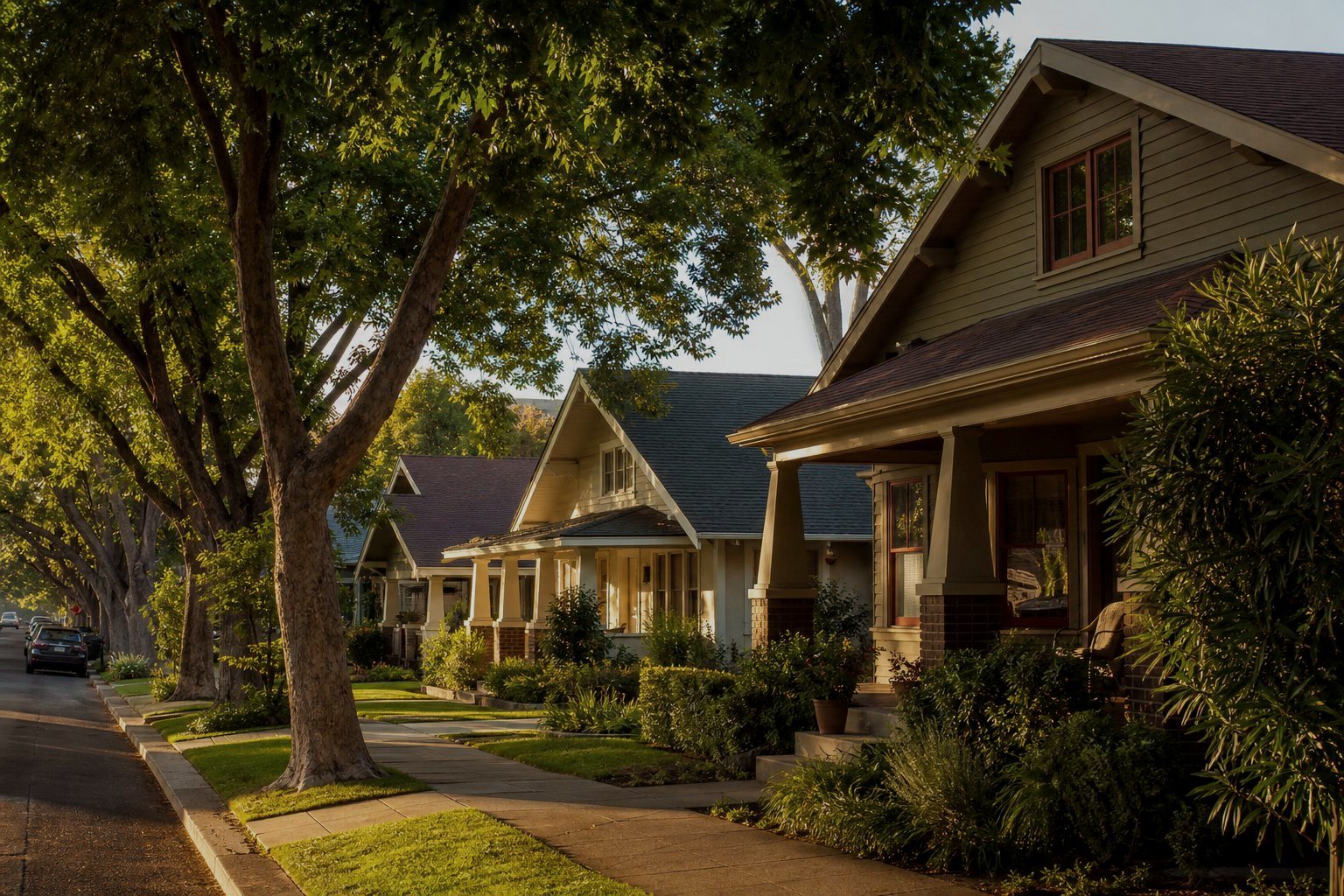 AI-generated concept image of new construction townhomes in Santa Clara, California